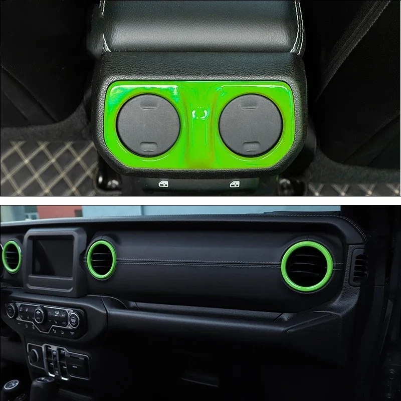 Car Dashboard Interior Decoration Suite Kit Cover Sticker for Jeep Wrangler JL 2018 2019 2020 2021 2022 Car Accessories