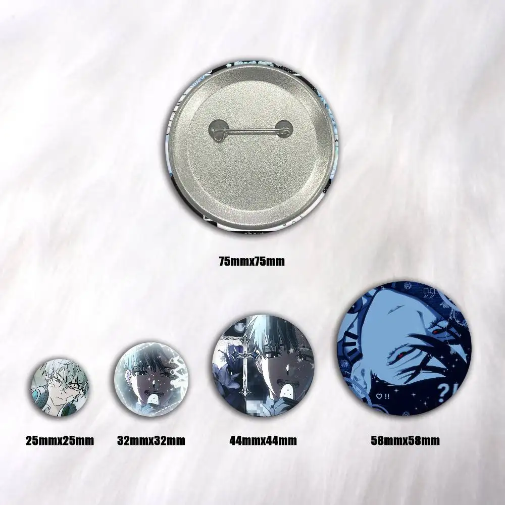 A-Ivan Alien Stages Snap-in Pins Cartoon Character Round Creative Brooches For Backpack Accessories Jewelry Gifts