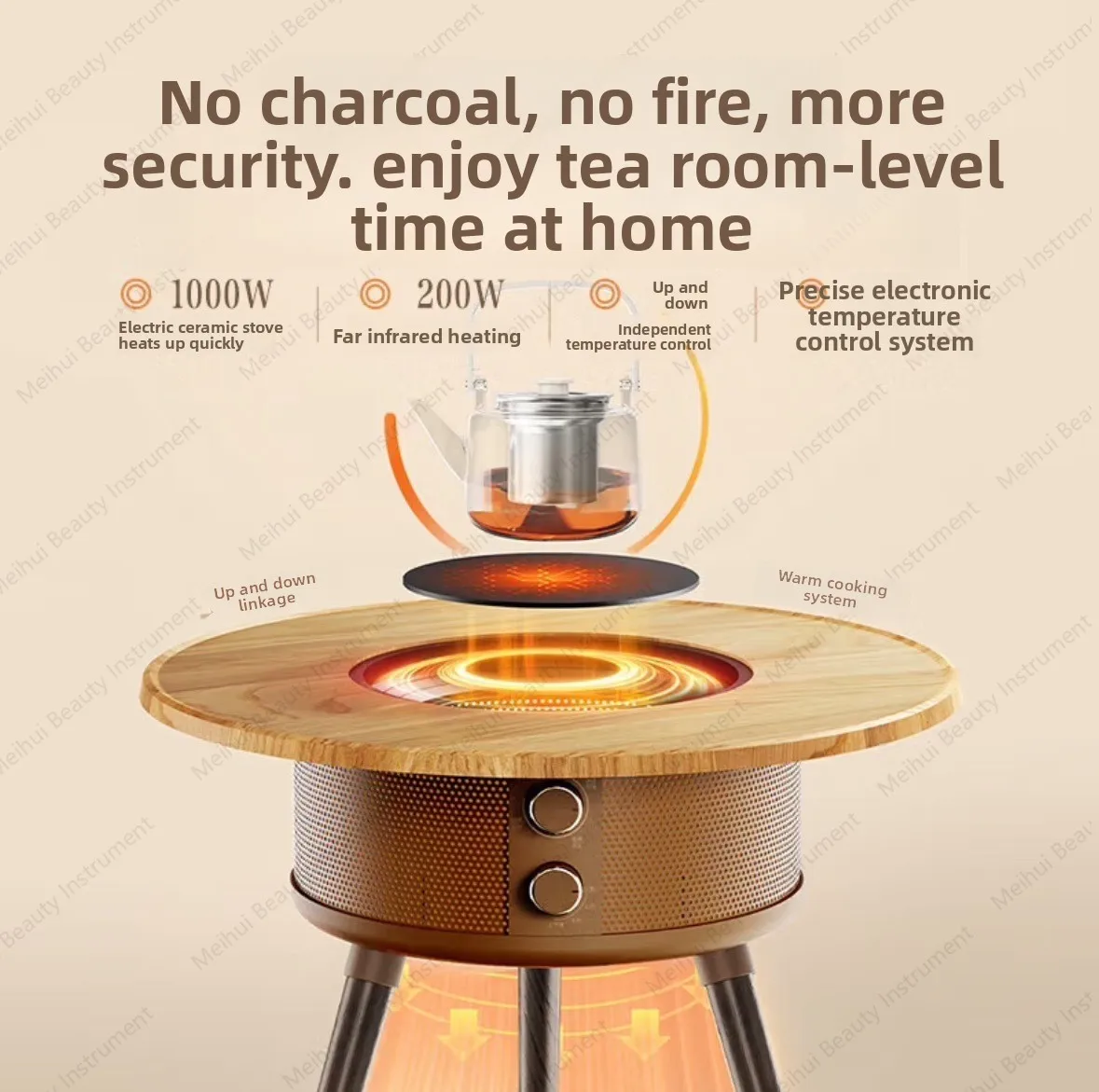 فرن صانع الشاي AIR13pro الأشعة تحت الحمراء البعيدة التدفئة مشعاع كهربي طاولة التدفئة الكهربائية السيراميك موقد الماء المغلي لصنع الشاي