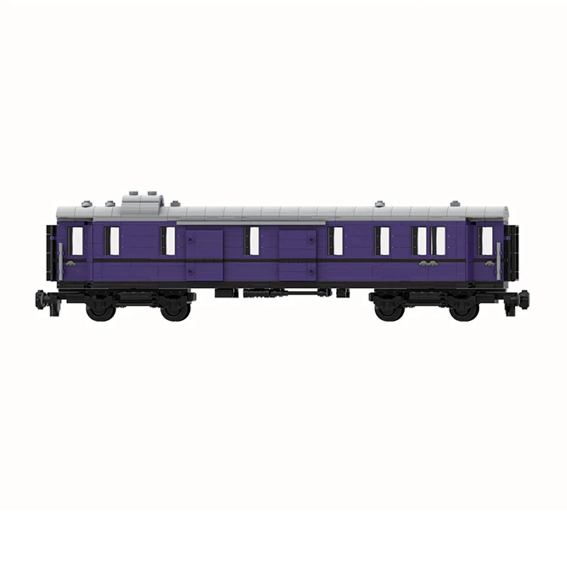 City Passenger Freight Vehicle Model Historical Rheingold Railway Trains MOC Bricks Carriage Assembly Building Blocks Kid's Toys