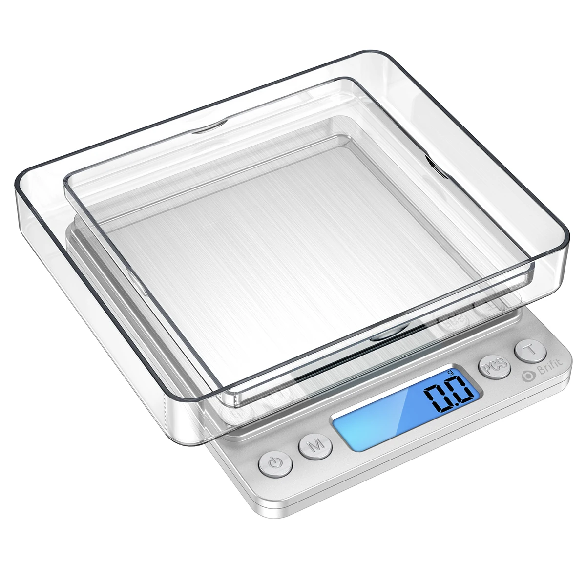 AMIR Digital Kitchen Scale 3kg/0.1g Mini Pocket Cooking Food Scales Stainless Steel Jewelry Scale with Back-Lit LCD Display