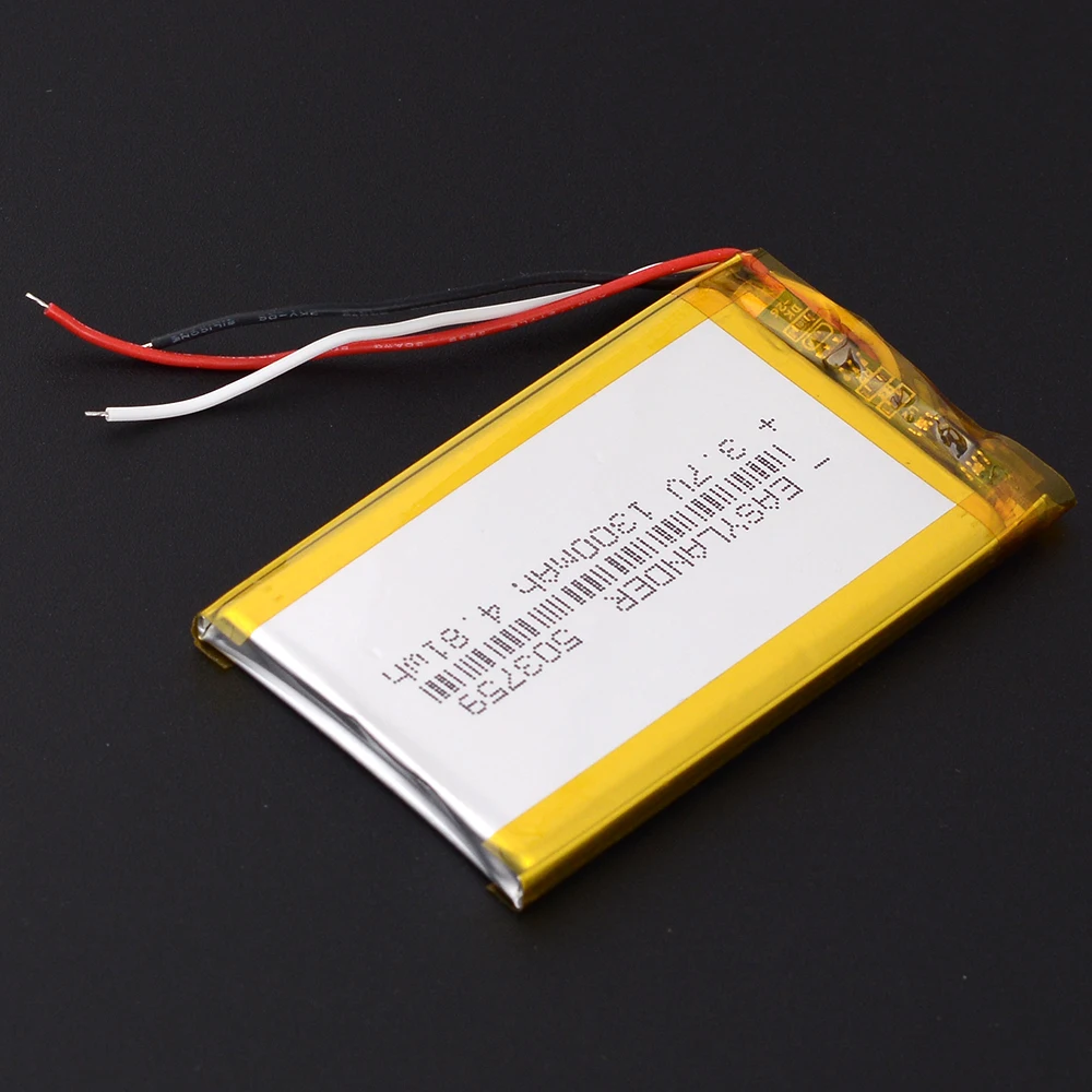 Silicone Wires 3wires 503759 1300mAh Rechargeable li-Polymer Battery For Navigator NW-ZX1 LIS1530HNPPC Steelseries Arctis 1 3 7