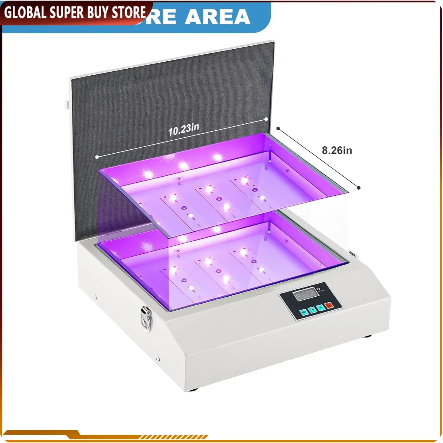40W LED UV Exposure Unit for Screen Printing Pad Plate Tabletop 210x260mm Exposure Machine for Hot Stamper Plate Resin Plate