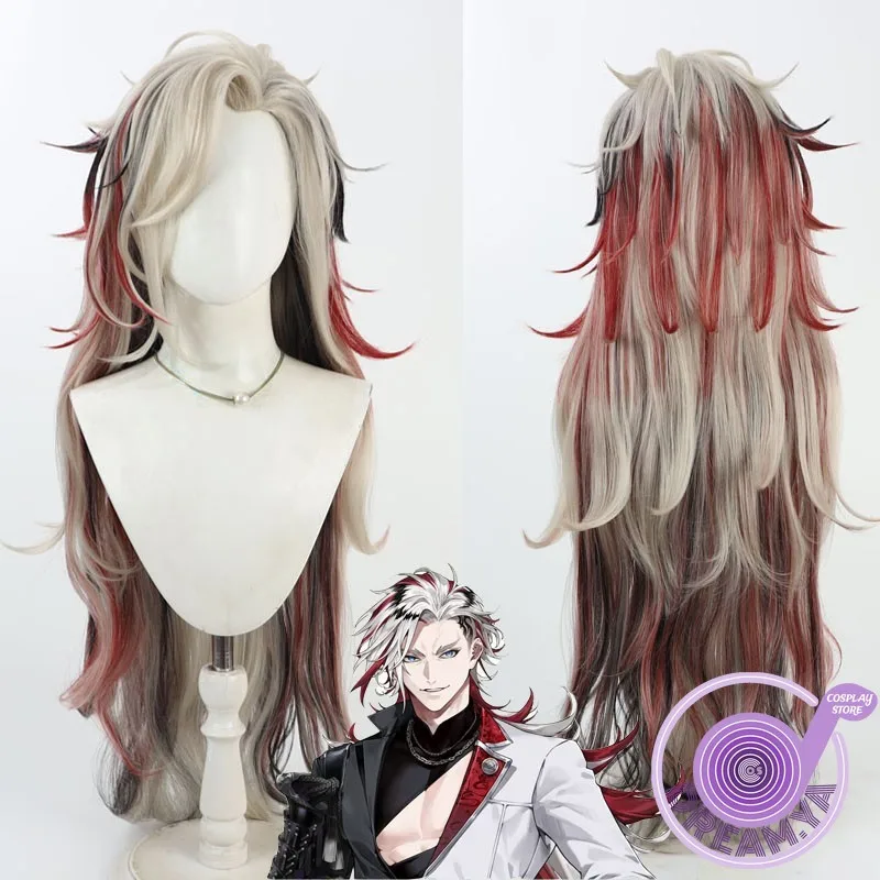 

Douyo Ichimonji Cosplay Wig Touken Ranbu Mixed Long Synthetic Hair Heat Resistant Halloween Role Play Party Carnival + Wig Cap