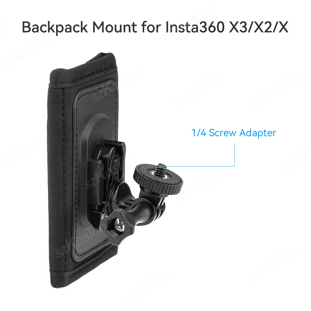 360 Rotation Bag Backpack Shoulder Strap Mount Strap Holder for GoPro 13 12 11 10 9 DJI Action 5 4 Insta360 X4 X3 X2 Accessories