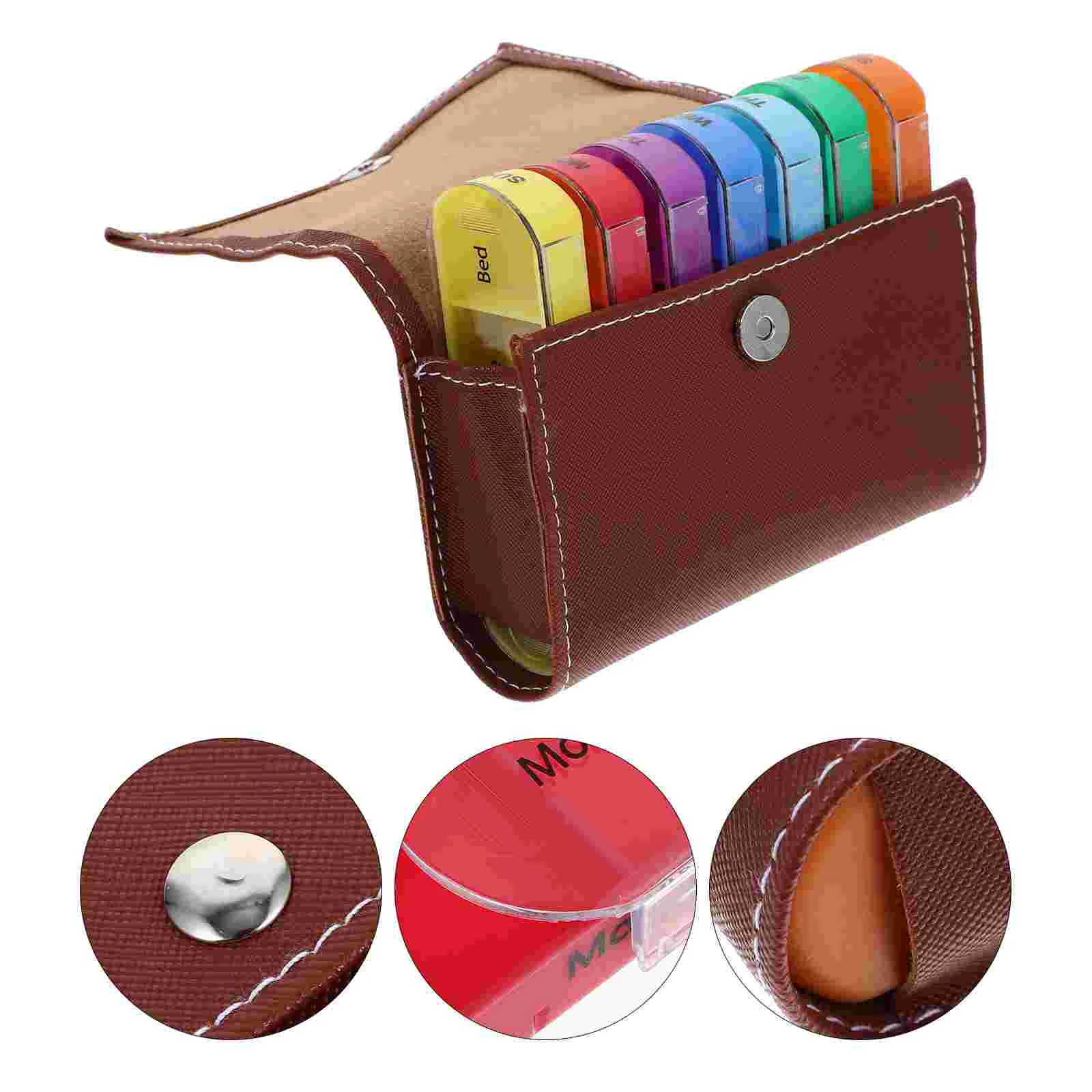 

28-compartment Medicine 7-day-a-week Holder Pillboxes Organizer Portable Case Compact Container