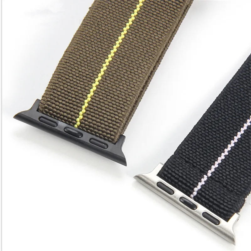 38mm 40mm 42mm 44mm 45mm Parachute Elasticity Nylon Sport Watchband For Apple IWatch Series 6se7/5/4 Watch Strap Soft Breathable