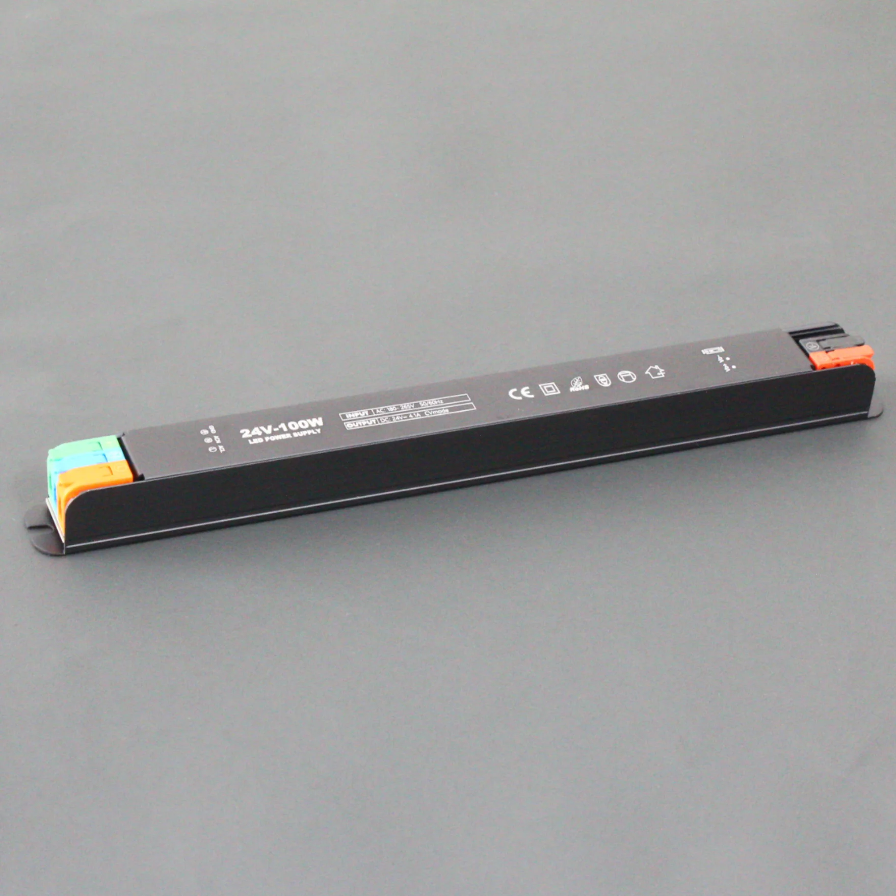 C.V DC24V 100W slim LED driver switching power supply lighting transformer DIP dim,low temperature,low price