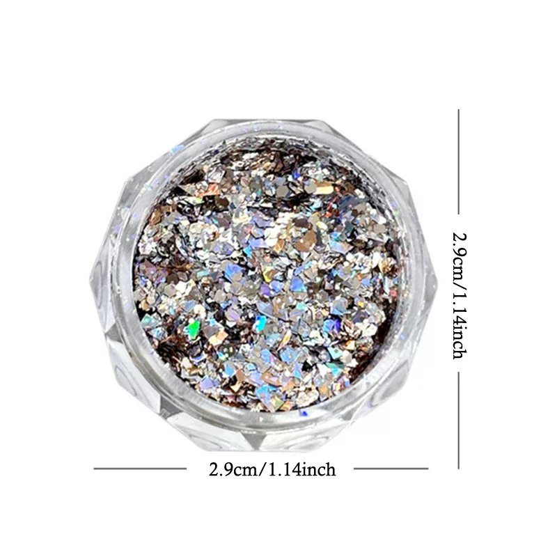 1 scatola di mini stelle scintillanti glitter per unghie pentagramma scintillante decorazione per unghie accessori di design per salone di bellezza design per nail art fai da te