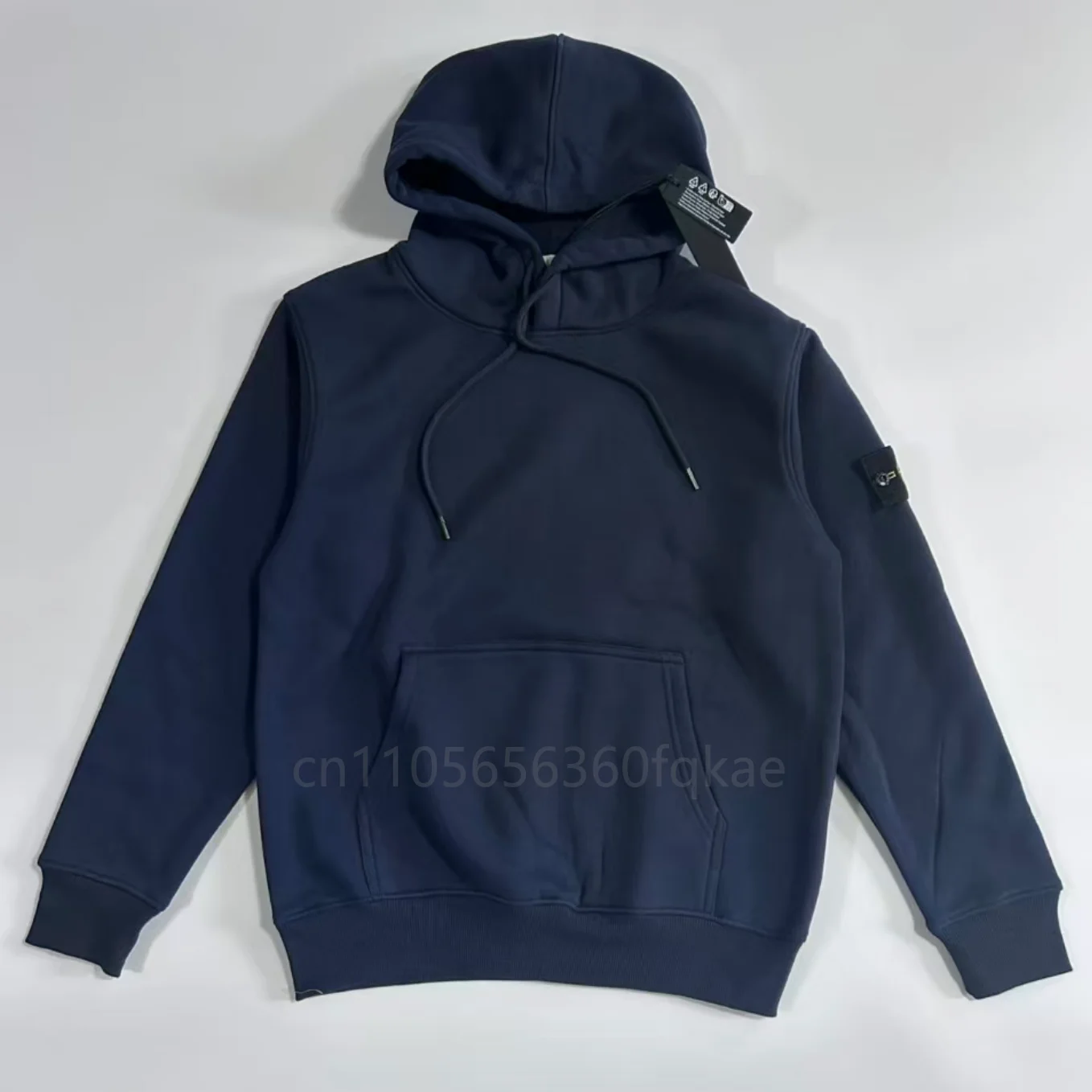 

Мужская толстовка-пуловер с капюшоном Compass Top Button Patch в итальянском стиле люкс-бренда, повседневная, хлопковая, однотонная