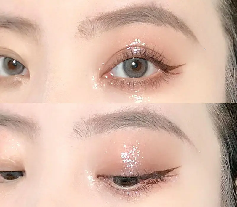 Vierfarbige Lidschatten-Palette in Schokoladenbraun, Tägliche Leuchtende Glänzende Matte Erdtöne, Wasserfester Glitzer-Schimmer-Lidschatten – Detail 8