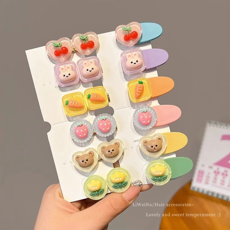 Cartoon Fruit Children's Hairpin Girls' Hairpin Front Side Bang Hairpin Fragmented Hairpin Cute Duck Mouth Clip Headwear