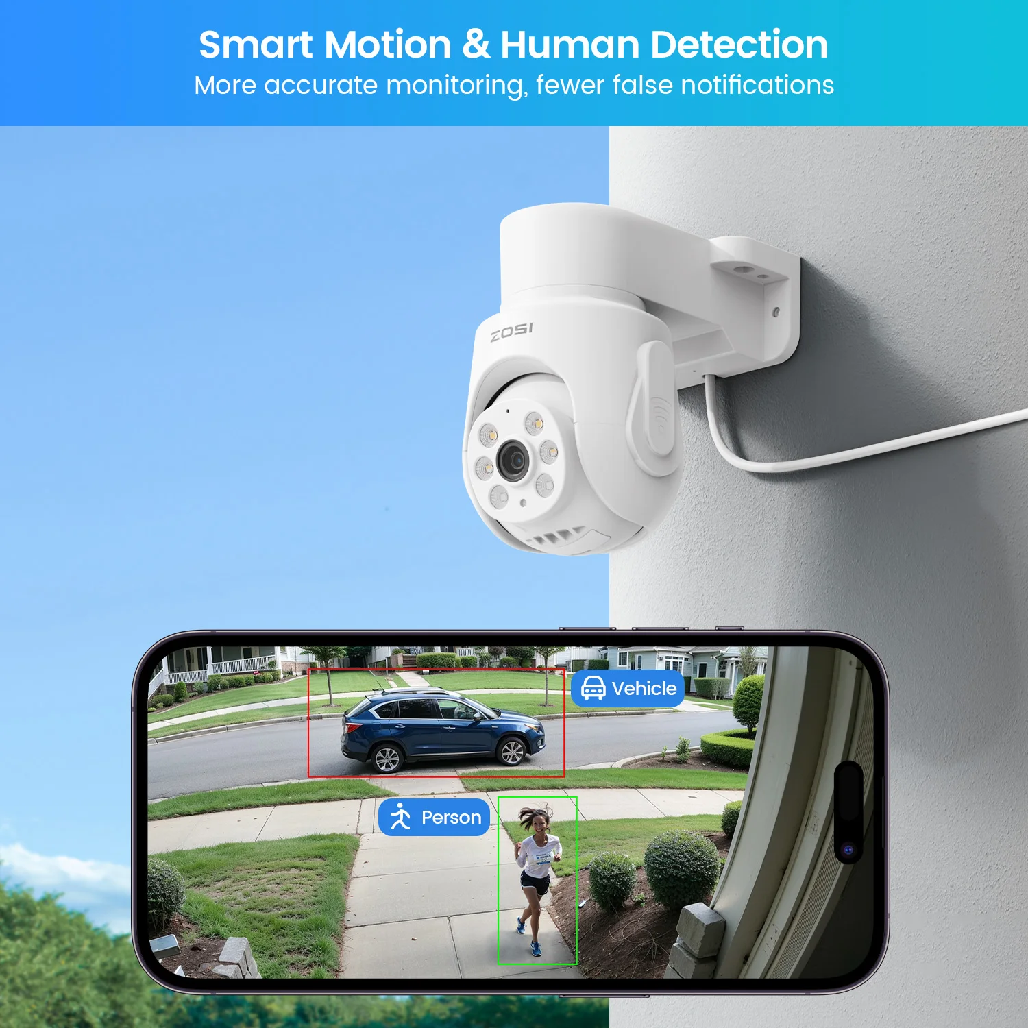 ZOSI 8CH 5MP Wi-Fi 6 sistema de cámaras de seguridad 12 "Monitor LCD AI detección de personas 5mp exterior interior Pan Tilt cámaras WiFi enchufables