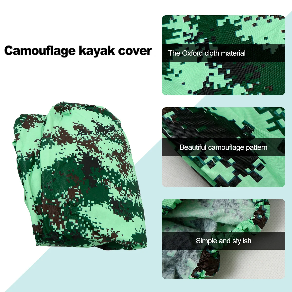 

1Pcs Waterproof Kayak Cover Oxford Cloth Heavy Duty Uv Protection Outdoor Canoe Storage Case Protective Cover Kayak Accessories