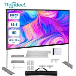 120 inch Portable Projector Screen + Frame Stand 120inch Movie Video Projection Screen Fabric 2K 4K Full HD 3D Outdoor Curtain