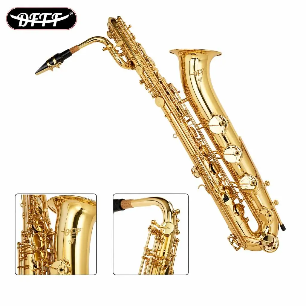 Factory Economical Cheap Handmade High Quality Baritone Saxophone With Gold Lacquer Brass Finish Wind Instrument For Sale