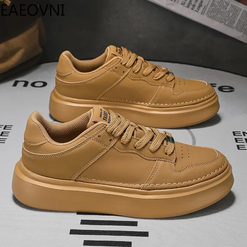 Men's Casual Shoes Sneakers for Men Lightweight Anti-wear Trainers Shoe Man Low Tops Lace-up EAEOVNI Popular Model Male Sneaker