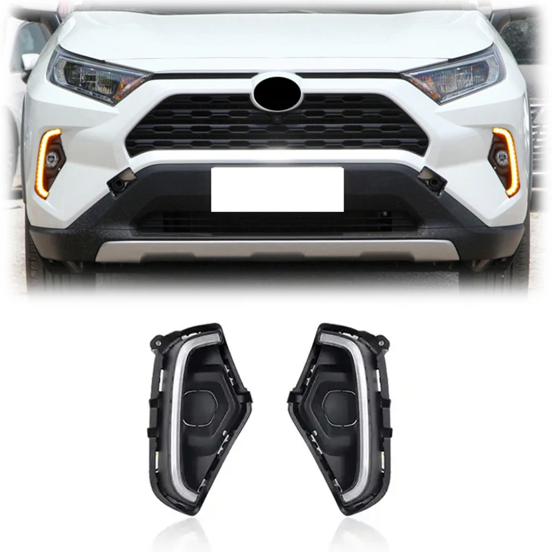 

Spedking High Quality LED Dynamic Daytime Running Lights Fog Lamp With Turn Signal For RAV4 2019-2021 Fog Light