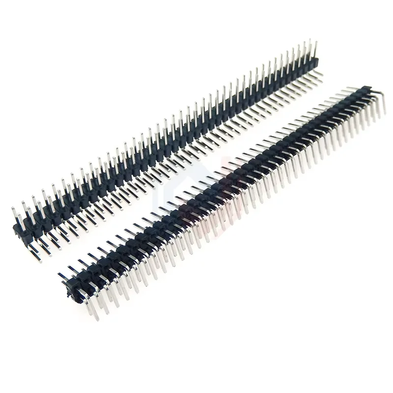 5PCS 1x40 2X40 40Pin 80PIN 2.0mm 2.54mm Right Angle Single Row Pin Head Male 90 Degree Pin Connector Double Row Pin