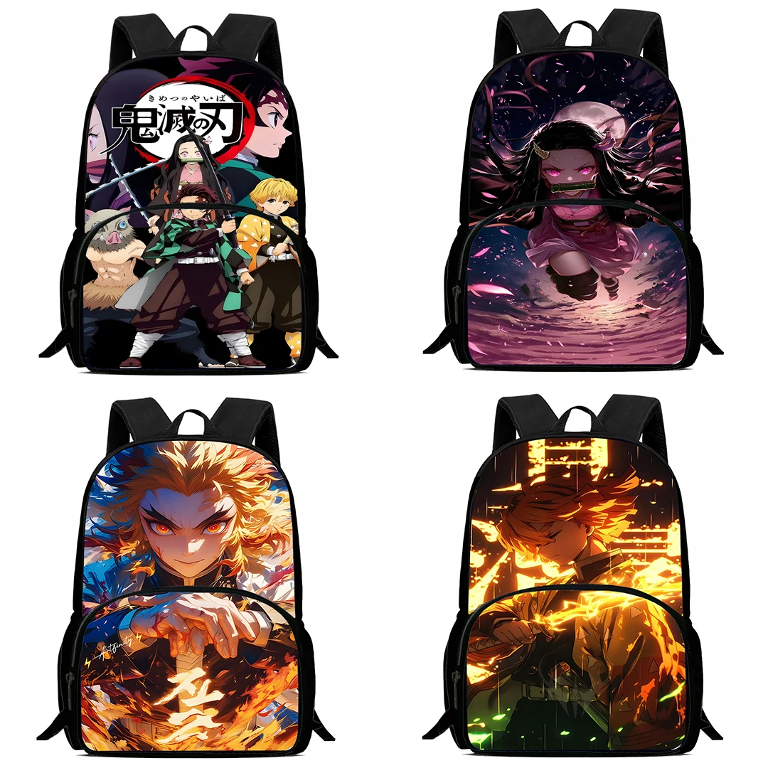 Kids Backpacks Anime Demon Slayer Boys and Girls Student Birthday Gift Child School Bags Large Capacity Camping Durable Rucksack