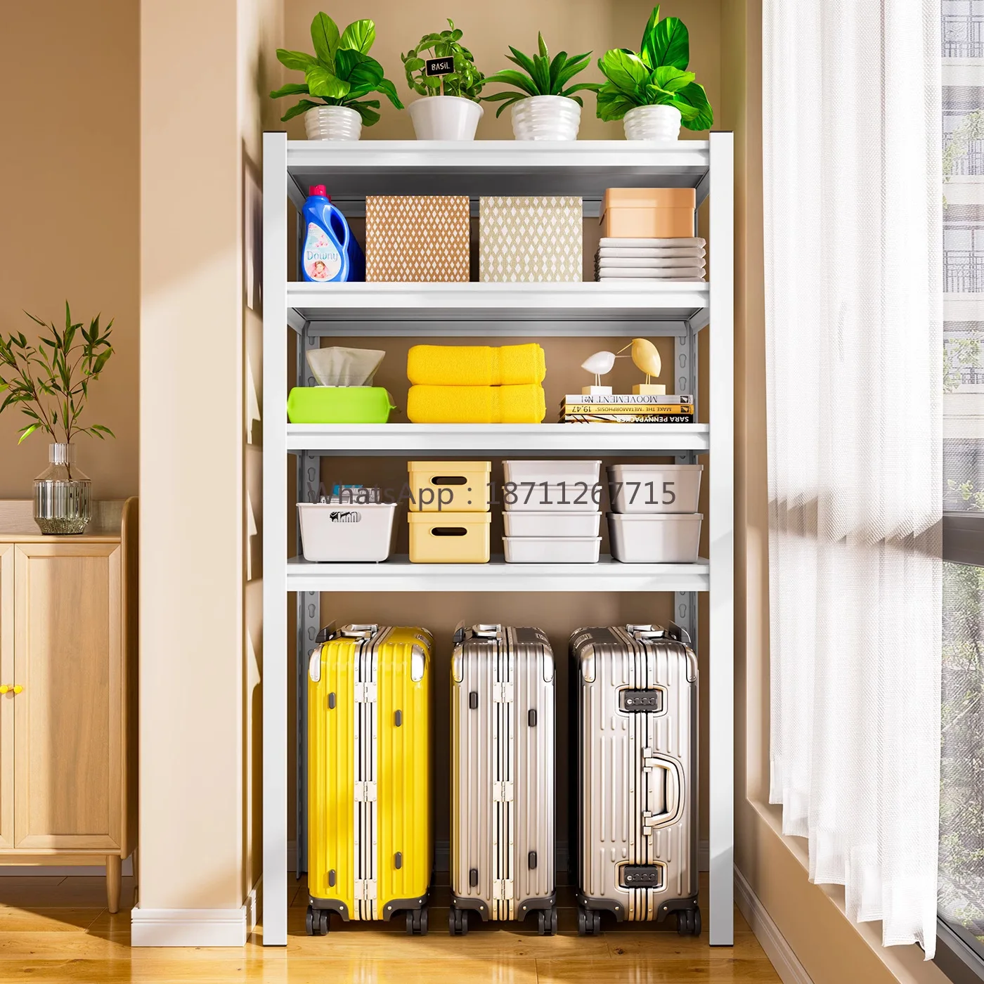 

Multi-tier floor storage rack for warehouse, storage room, and utility room