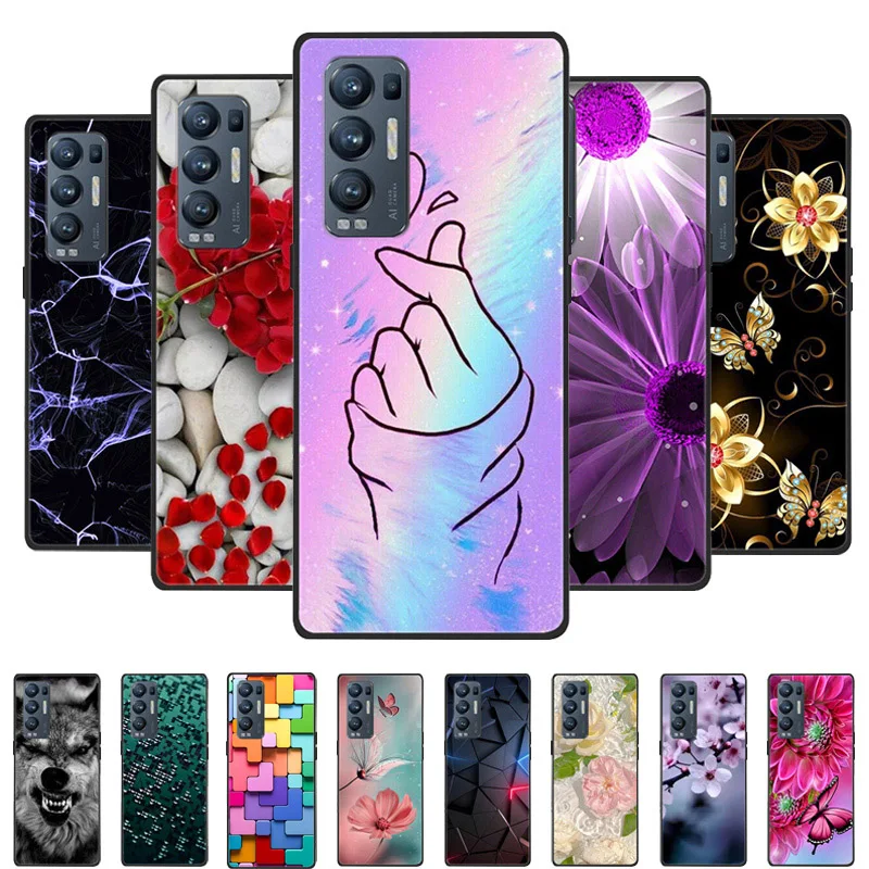 For OPPO Find X3 Neo Case Black Cover Lion Wolf Silicone Soft Back Cases For OPPO Find X3 Lite Phone Case Reno 5 Pro Plus 5G