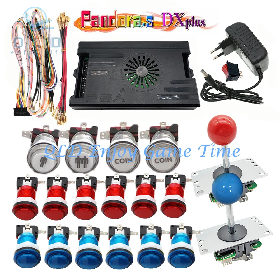

3D Game 26800 In 1 Pandora Saga Dx Plus 2, Arcade Machine Fighting Console DIY KIT, Copy SANWA Joystick LED Silver Push Button