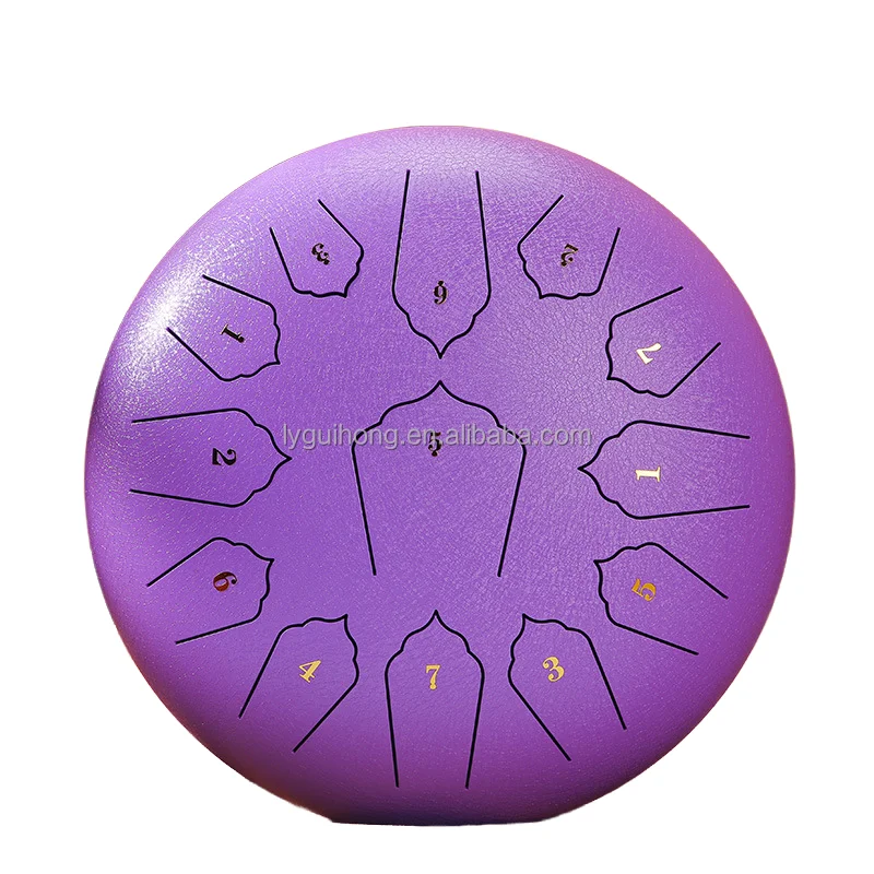 Hooqu Steel Tongue Drum 12 Inch 13 Tone Ethereal Hand Drum And Steel Tongue