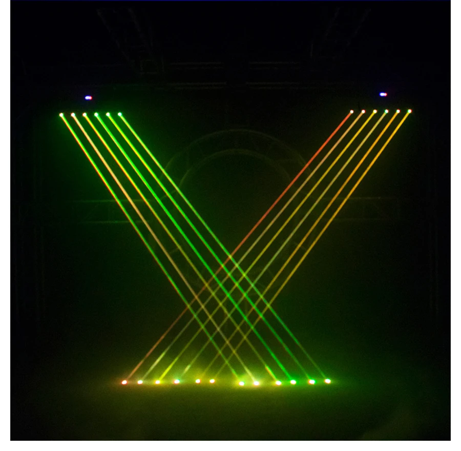6X500mW Moving Head Laser Strahl Licht Voll Farbe RGB 3in1Projektor DMX512 DJ Beleuchtung Für Bühne Party disco Weihnachten Hochzeit Mus – Detail 12
