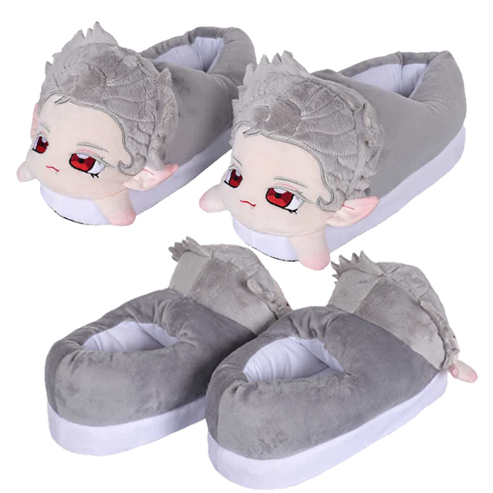 BG3 Astarion Cosplay Home Warm Plush Sliper Game Balder Gate 3 Disguise Costume Accessories Adult Shoes Halloween Roleplay Props