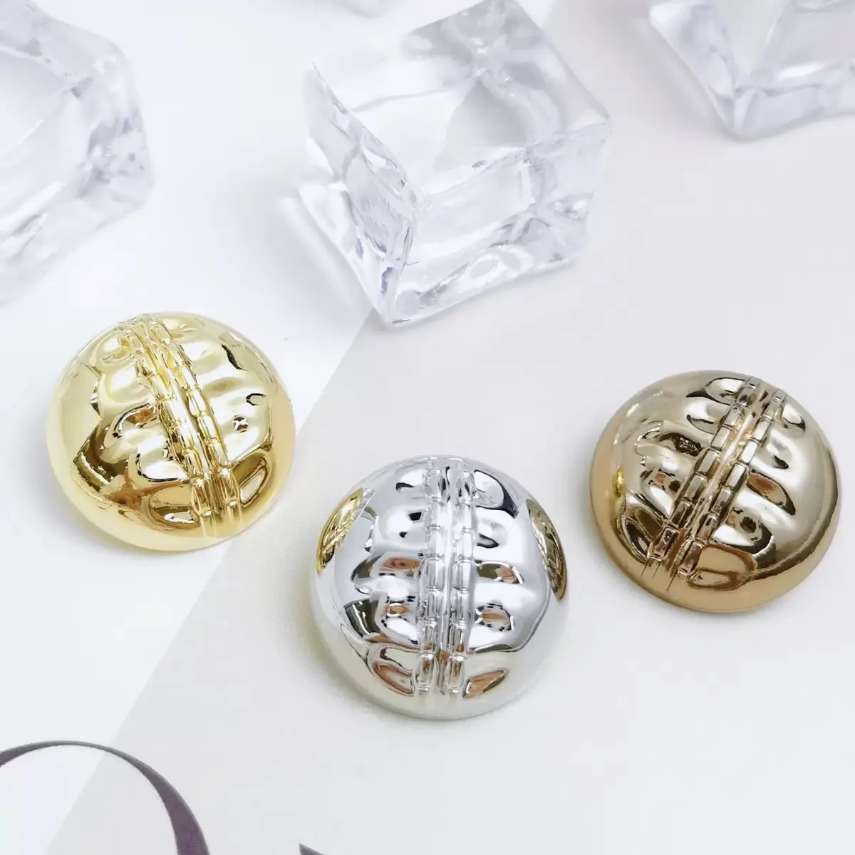

Mushroom Shank Metal Buttons Zipper Shaped Alloy Ornament For Coat Blazer Outfit