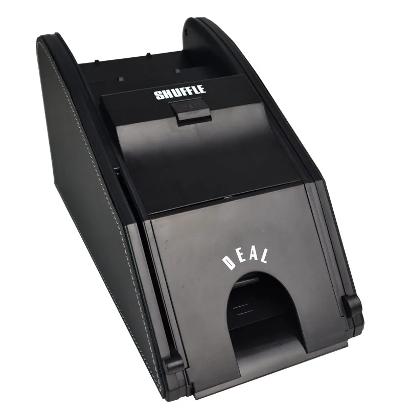 

Новая автоматическая машина для тасования и раздачи карт 2-в-1 Deluxu для казино: тасовщик и дилер для покера