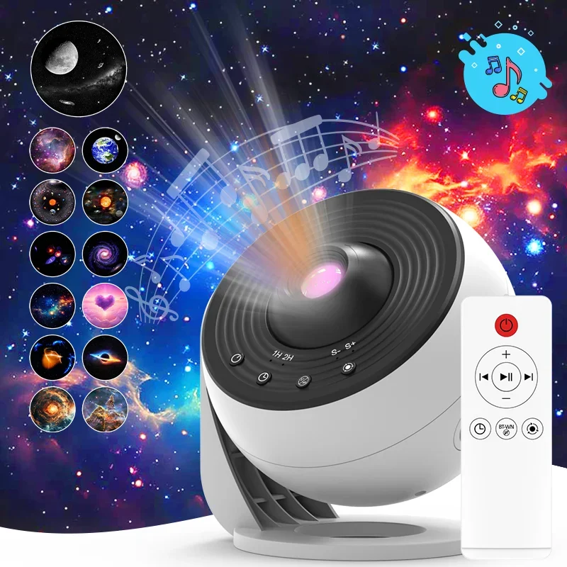 galaxy-projector-pro-with-white-noises-360-°-rotation-bluetooth-remote-control-for-bedroom-girls-boys-kids-adults-christmas-gift