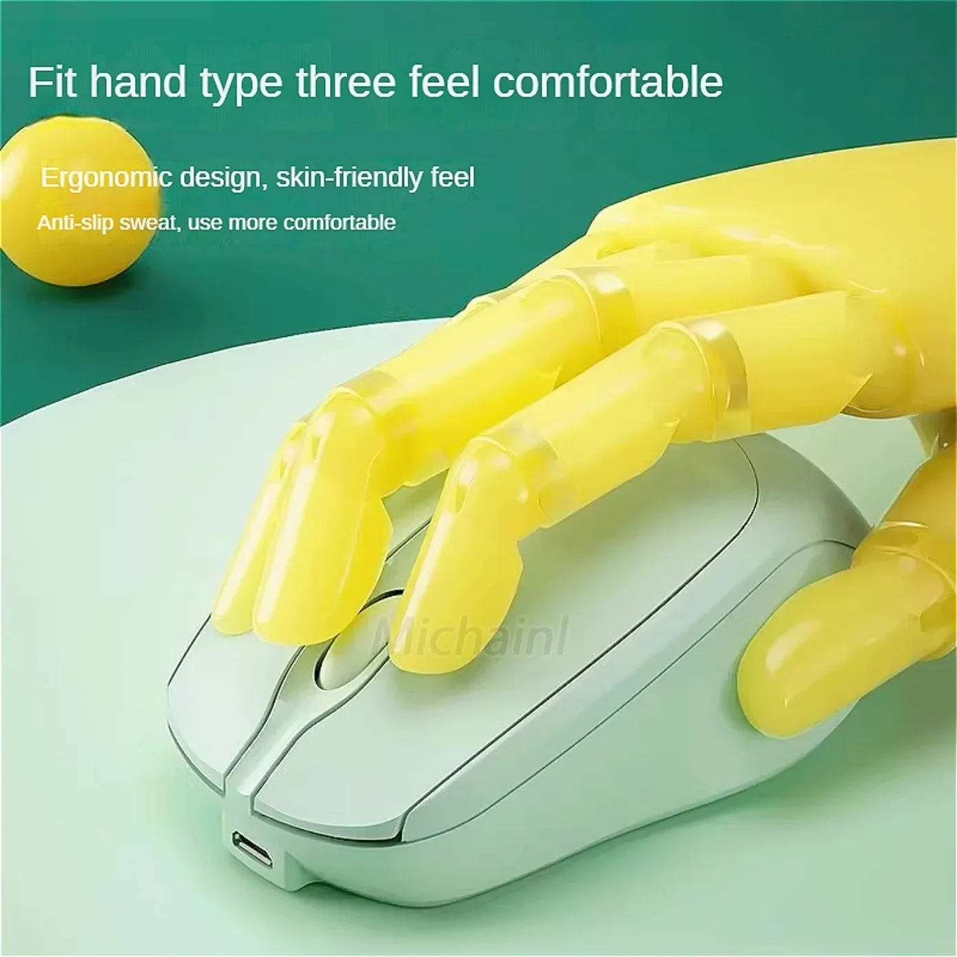 MINGCVIL Drahtlose Maus RGB Wiederaufladbare Bluetooth Mäuse Drahtlose Computer Ergonomische Gaming Maus für Laptop PC einstellbare DPI