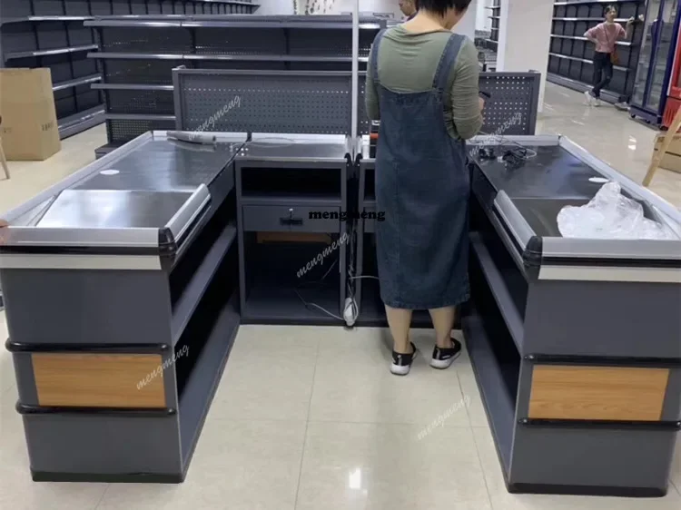

Касса супермаркета, новая стойка для закусок в торговом центре, прилавок для продуктов, стойка ресепшн, офисная стойка, роскошная современная семейная столовая