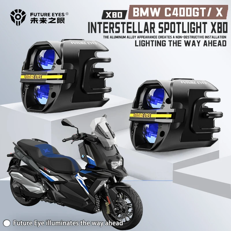 

FUTURE EYES X80-LED For Motorcycle BMW C400GT/C400X Spotlight With Cable, Backlight Switch, Trailer Sunshade Auxiliary Light