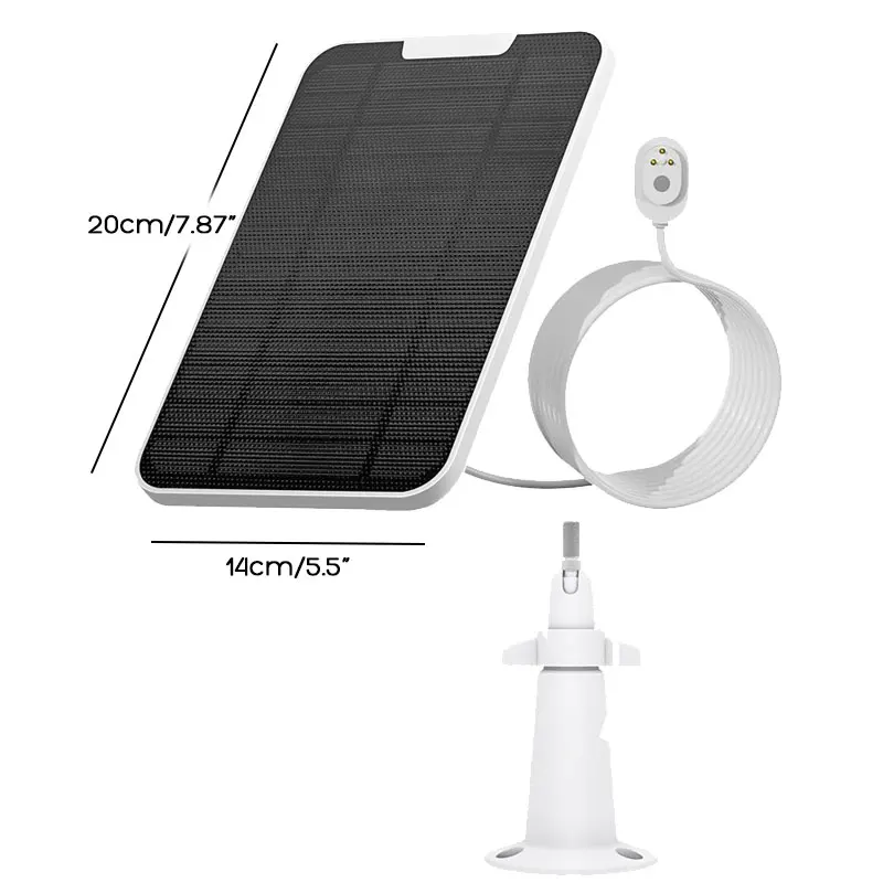Upgraded ETFE Solar Panel Charger Non-stop Charging for Arlo Ultra/Ultra 2/Pro 3/Pro 4/Pro 5S/Pro 3 Floodlight Security Camera.