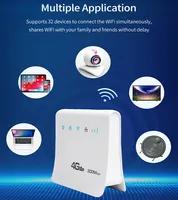 D921 Unlock 300Mbps CAT4 LTE CPE Modem Wireless 3G 4G Wifi Router With SIM Card Slot Mobile Hotspot RJ45 LAN Port