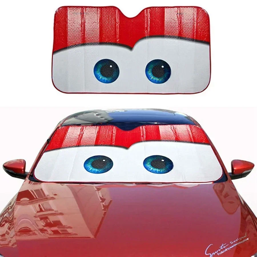 Car Eyes Heated Windshield Sunshade Car Window Windscreen Cover Sun Shade Car-covers Solar Protection Sunshade Auto Sun Visor