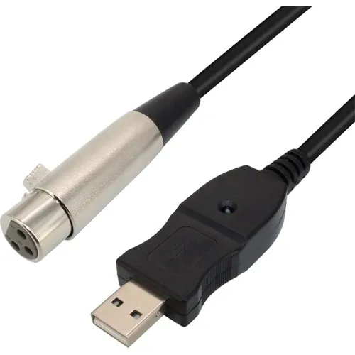 Conversor usb do microfone do cabo 3 do microfone do pino do pelotão