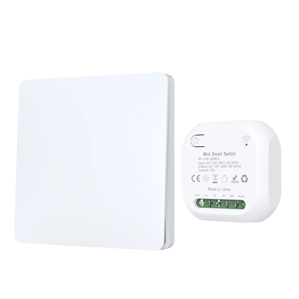 QX-305 Włącznik światła z własnym zasilaniem 10A 110V-240V 1 Gang Przełącznik kinetyczny Bezprzewodowy przełącznik zdalnego sterowania — 2