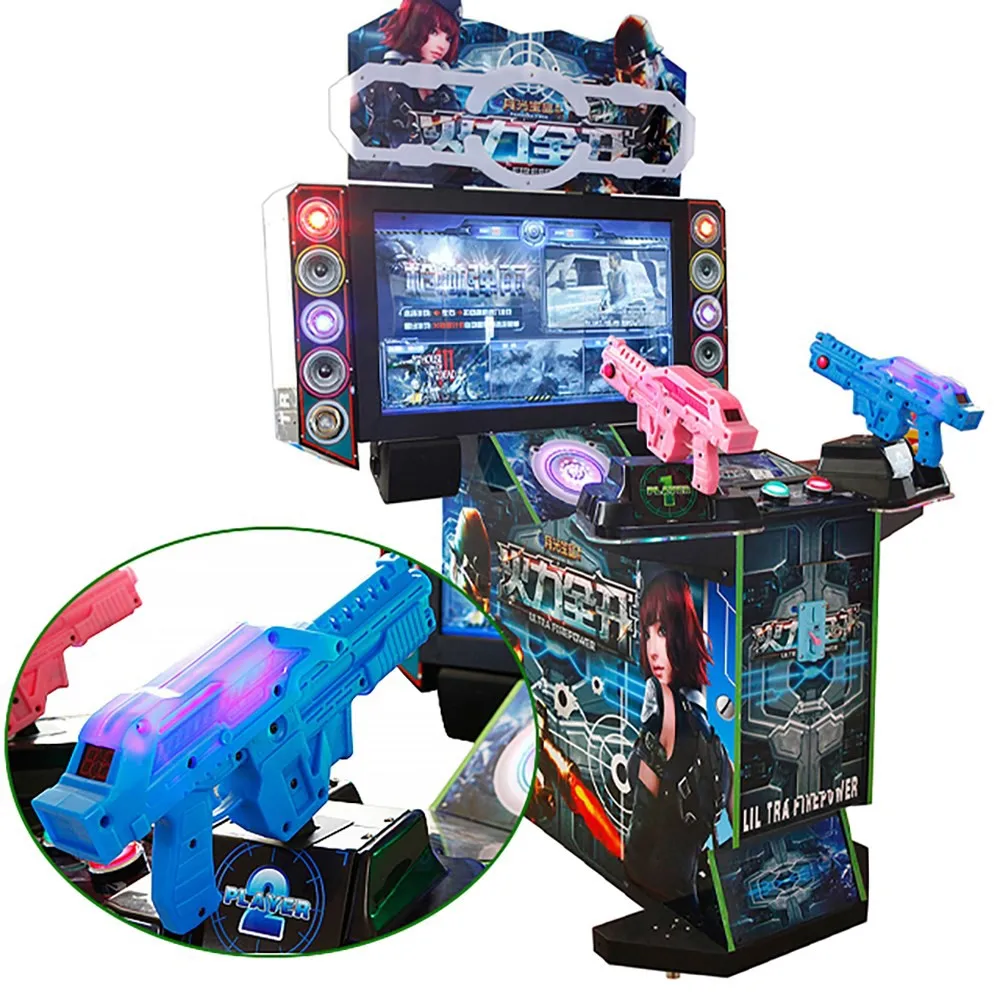 Aliens War Shooting Game Video Simulator Arcade Machine 12V Electromagnetic With USB Connector Vibration force Feedbacks