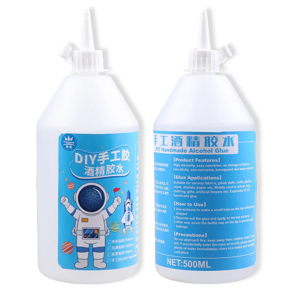500ML Liquid Alcohol Glue Adhesive Strong Scrapbooking Fabric Craft Super Textile Clothing Miniature Models Plastic Wood Repair