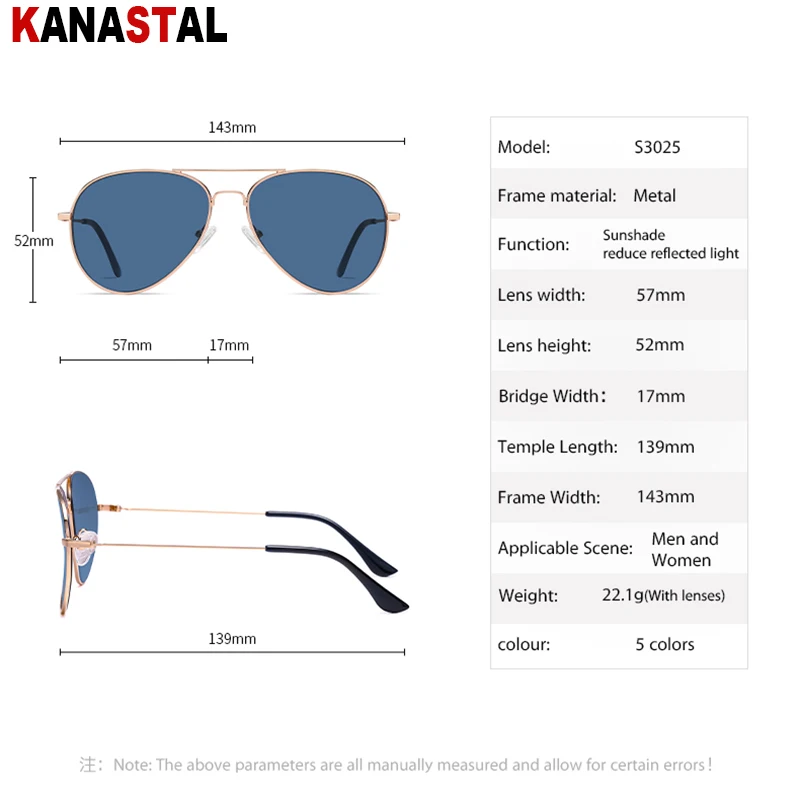 Men Concave Sunglasses Women Anti Rays UV400 Sun Glasses Metal Eyeglasses Frame Pilot Goggles Travel Driving Sunscreen Eyewear