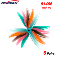 6 Pairs Gemfan Hurricane 51466 MCK V2 3-Blade PC Propeller Props CW CCW for RC FPV Freestyle 5inch M5 Hole Drones DIY Parts