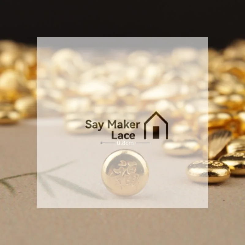 100PCS Gold Mini Gold Dollars Attract Wealth Luck Charms Miniature Gold Ingots Gold Melon Seeds Handicrafts