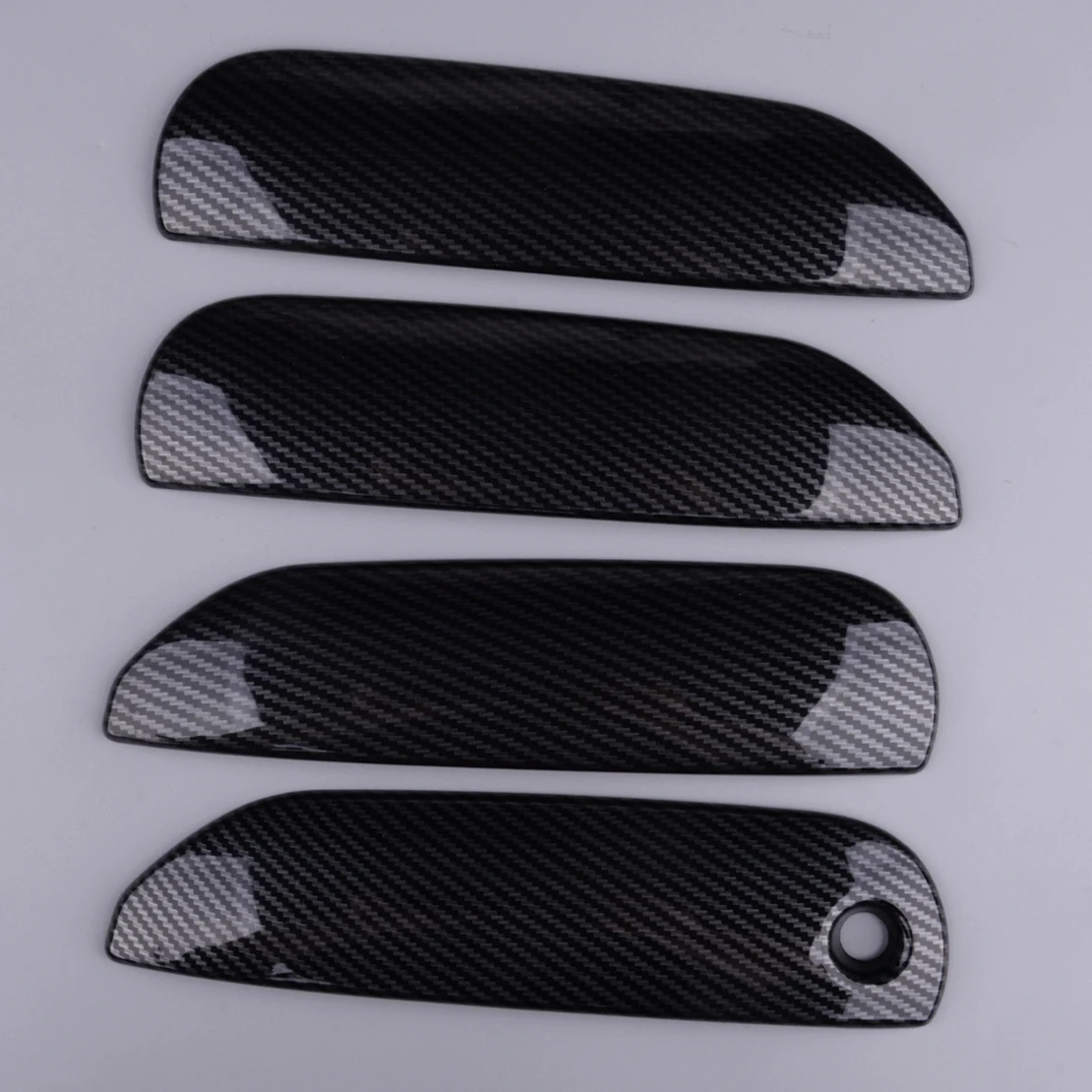 Exterior Door Handle Covers Trims Fit for Honda Fit Hatchback 2009 2010 2011 2012 2013 Carbon Fiber Grain ABS