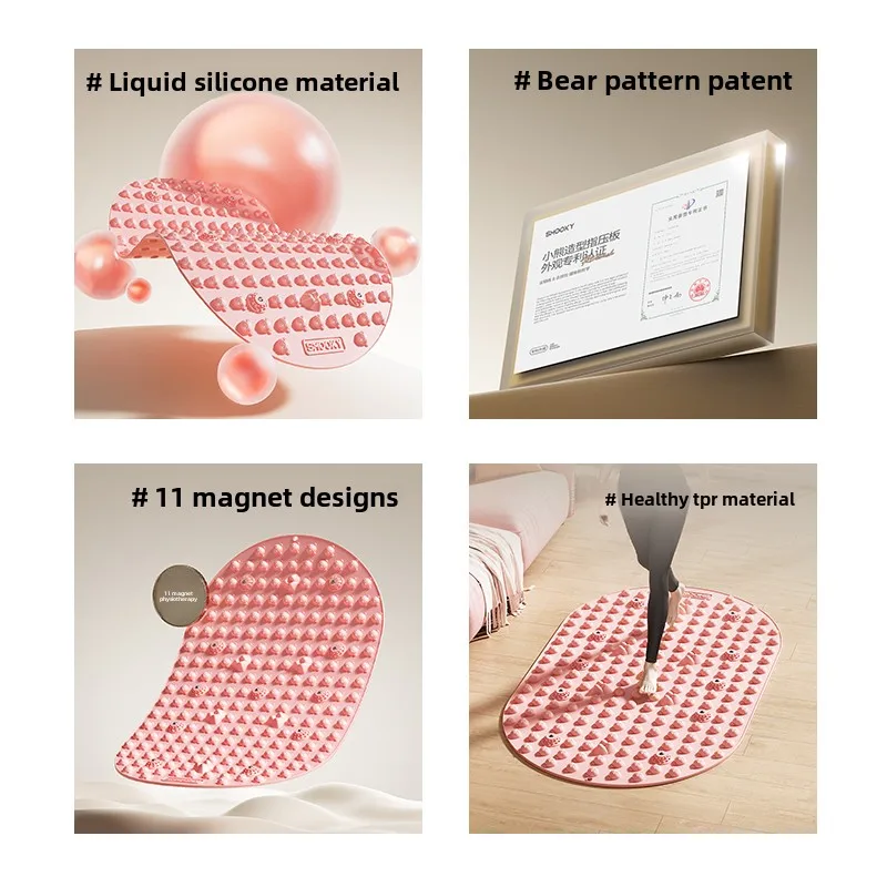 Soft silicone Foot Yoga Massage Acupressure Board Mat Anti Fatigue Walk Acupoint Mats Particle Portable Massage Tool For Walking