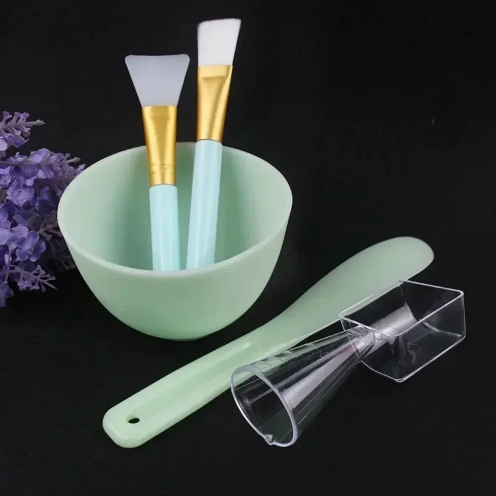 5Pcs DIY Silicone Mask Bowl Set for Mask Mixing Makeup Brush Bowl Set Beauty Supplies Facial Skin Care Mask Mixing Makeup Tools