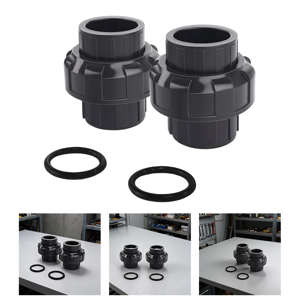 1PCS 1-1/2 Inch PVC Union Coupling Fitting For Pool Pump And Industrial Pipeline Repair Accessories Slip-style Design ﻿ ﻿ ﻿